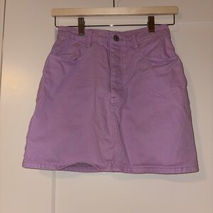 J. Galt Corduroy A-Line Mini Skirt Purple Button Pockets Size S